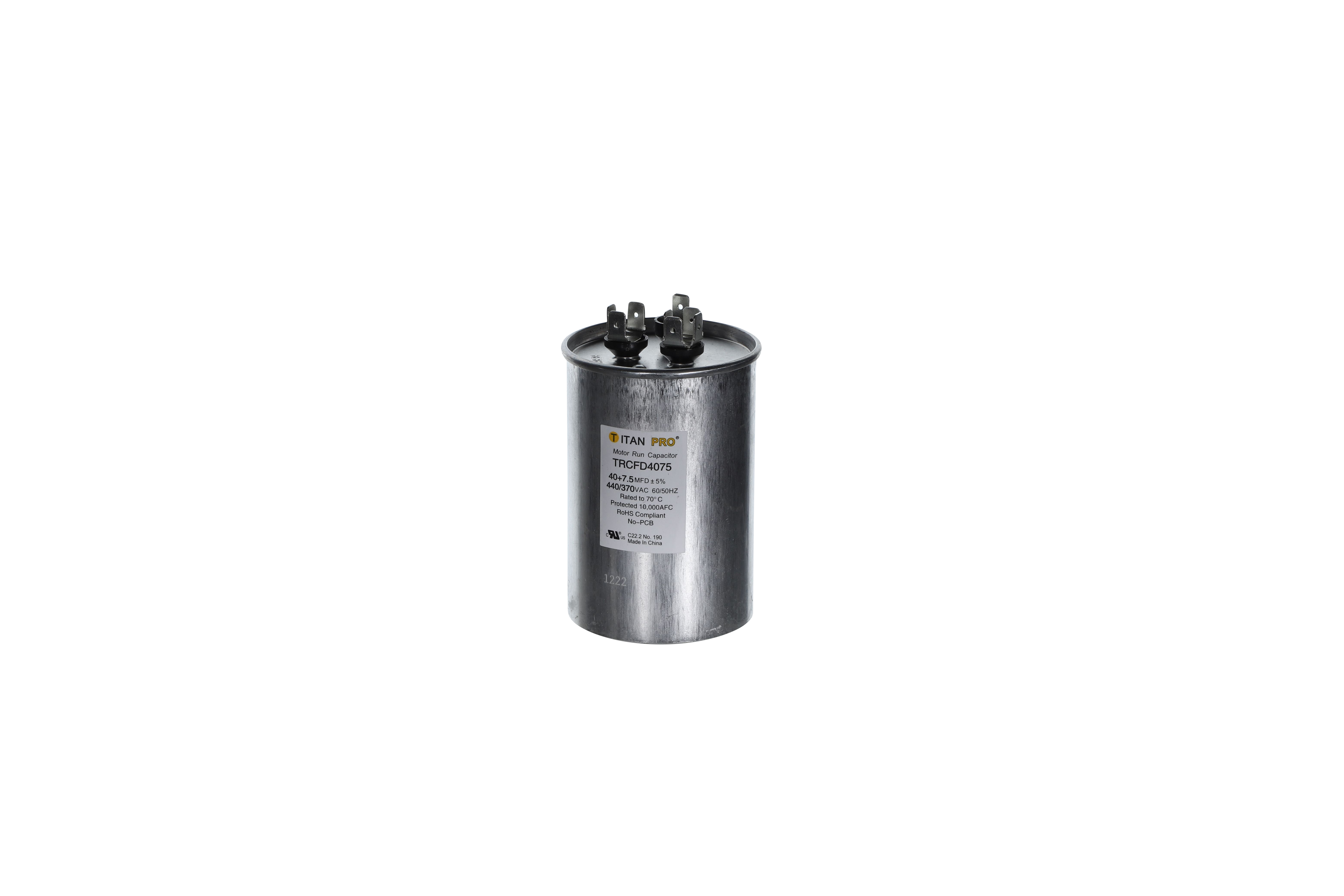 Capacitor Round 40+7.5Mfd 440/370 at Hill's Ace Hardware